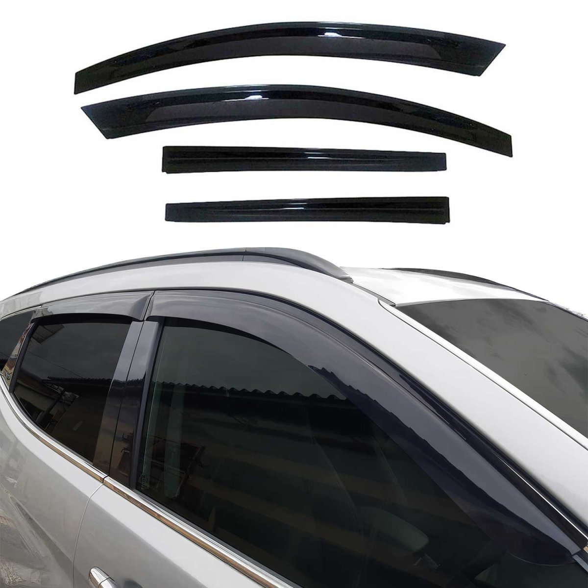 Kia Sportage Wind Deflector - Omac - Acrylic 4 Pcs - Black - '17-'22